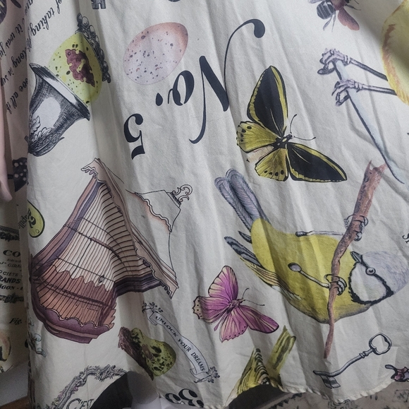 Retrolicious A Line Dress Birds Butterflies Pin Up Rockabilly Retro Modcloth SM - Picture 8 of 13